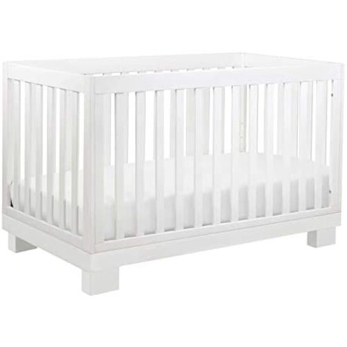 Babyletto Modo 3-in-1 Convertible Crib with Toddler Bed Conversion Kit in White, Greenguard Gold Certified