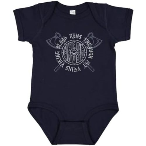 Viking Blood Runs Through My Veins Baby Infant Bodysuit