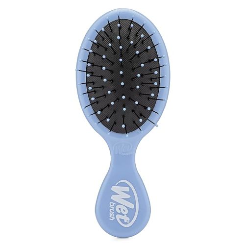 Wet Brush Detangling Brush, Mini Detangler Brush (Sky) - Wet & Dry Tangle-Free Hair Brush for Women & Men - No Tangle Soft & Flexible Bristles for Straight, Curly, & Thick Hair - 1 Count (Pack of 1)