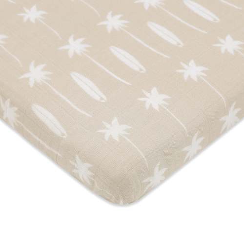 All-Stages Midi Crib Sheet in GOTS Certified Organic Muslin Cotton