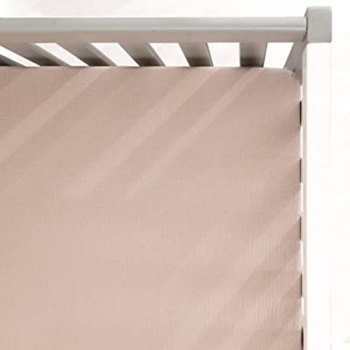 GRSSDER Soft Muslin Crib Sheet 1 Pack, 100% Cotton Crib Sheets for Boys and Girls, Fit Standard Crib Mattresses 52" x 28" Safe and Snug, Natural