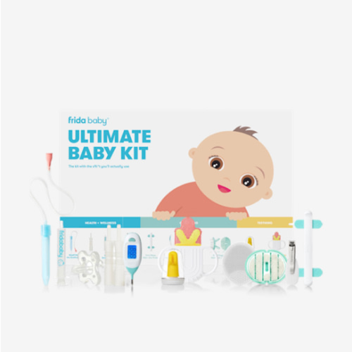 Frida Baby Ultimate Baby Kit, 10 piece New Born Essentials Gift Set Includes Wellness Sick Day, Gas Relief, Grooming Tools & Teething Toys
