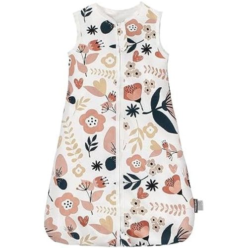 HOUSABY Baby Wearable Blanket,Summer Cotton Sleep Sacks 1 Pack Unisex Toddler Sleeping Bag Sack, 0.5 TOG with 2-Way Zipper