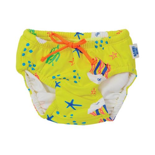 Bambi Mini Co. SWIM - Reusable Swim Nappy - Yellow Jellyfish - Large