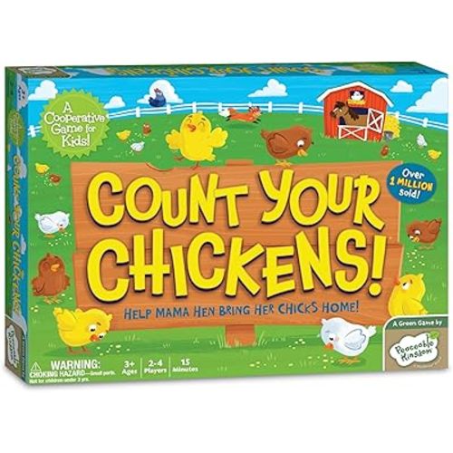 Peaceable Kingdom Count Your Chickens Award Winning Cooperative Counting Game for 2 to 4 Kids Ages 3+
