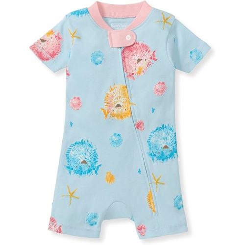 Burt's Bees Baby Unisex Baby Short Sleeve Pajamas, One-piece Sleeper Romper Pjs, Snug Fit for Infants 3 to 24 Months