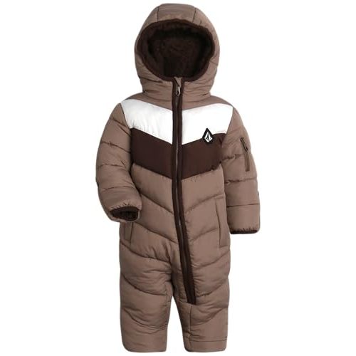 Volcom Baby Boys' Snowsuit - Cozy Fleece Lined Hooded Winter Snow Pram Bunting Suit for Newborns and Infants (Sizes: 3M-24M)