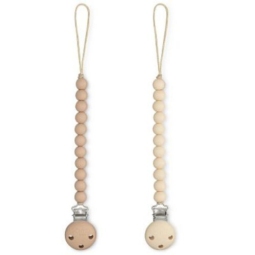 Pacifier Clip for Boys and Girls by Comfy Cubs, Color: Beige and light beige