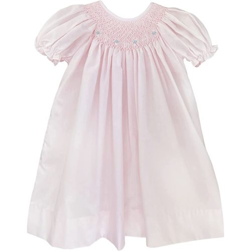Petit Ami Baby Girls' Bishop Smocked Daydress - 3 Months - Pink