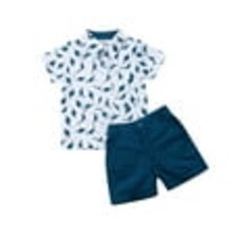 TheFound Toddler Baby Boy Short Sleeve Button Down Shirt Shorts Set 2T 3T 4T 5T 6T Outfits Summer Clothes