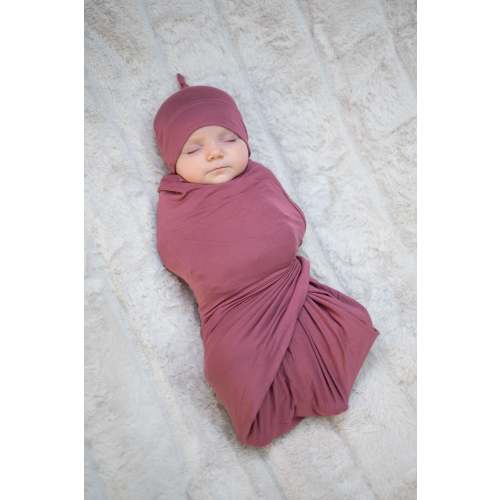 Baby Swaddle Set: Dusty Rose