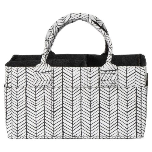 Sammy & Lou Printed Felt Storage Caddy - Herringbone