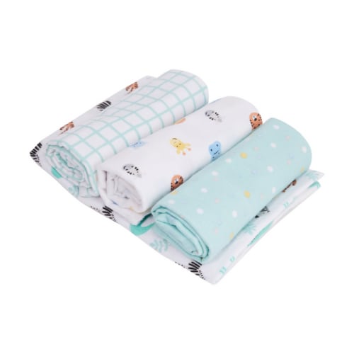 4 Pack Organic Cotton Burping Cloths - Anko