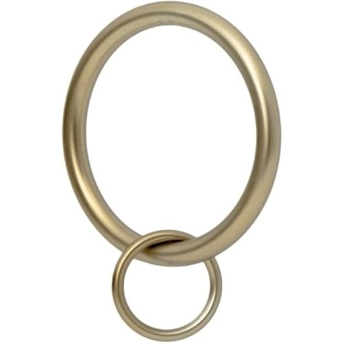 Ivilon Drapery Eyelet Curtain Rings - 1.7" Ring Loop for Hook Pins, Set of 14 - Warm Gold