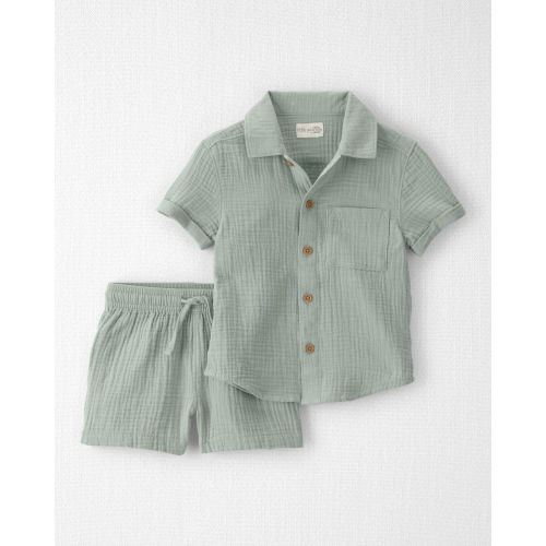 Toddler Boy 2-Piece Organic Cotton Gauze Top & Short Set - Little Planet | Carter's