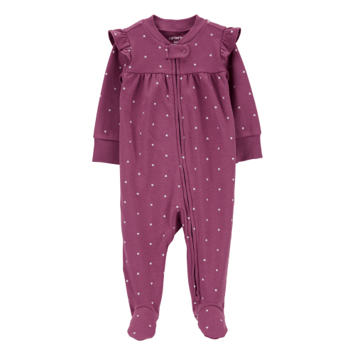 Baby Heart 2-Way Zip Cotton Sleep & Play Pajamas - Carter's | Carter's