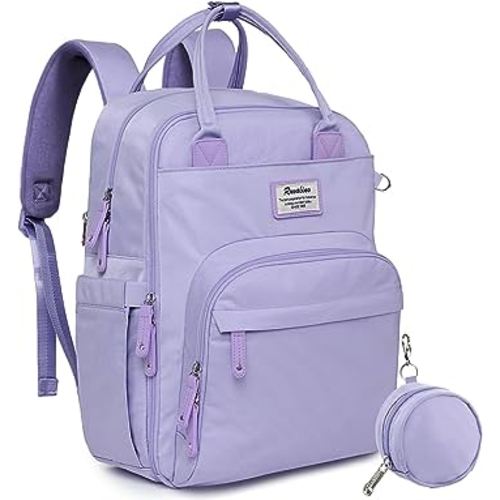 RUVALINO Diaper Bag Backpack - Multifunction Travel Back Pack Maternity Baby Changing Bags, Diaper Changing Totes, Large Capacity, Waterproof and Stylish, Baby Travel Essential, Taro Purple