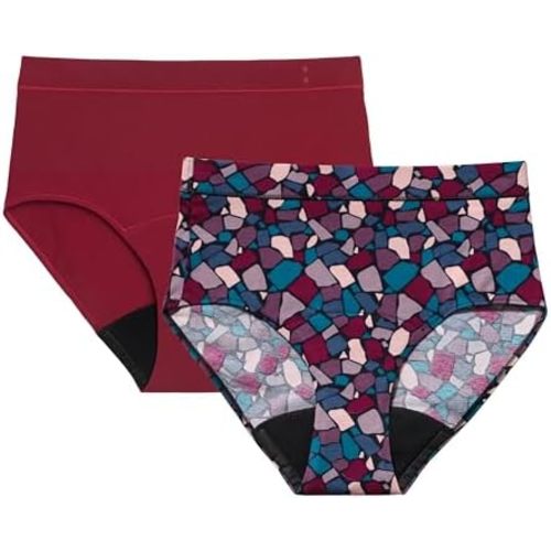 Thinx for All Period Underwear, Everyday Comfort Brief, FSA HSA Approved, Leakproof, Reusable, 2 Pack