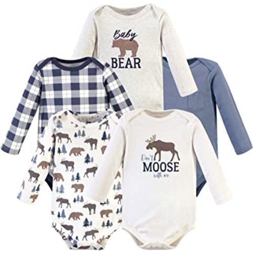 Hudson Baby Unisex Baby Cotton Long-Sleeve Bodysuits