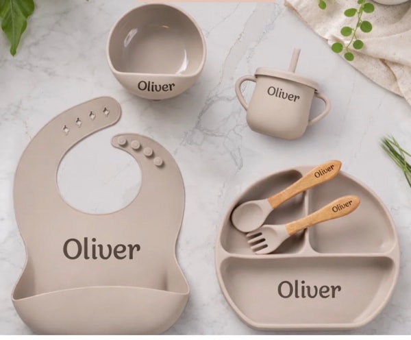 Noah + Nori™ Personalized Baby Feeding Set – Noah + Nori Personalized Gifts