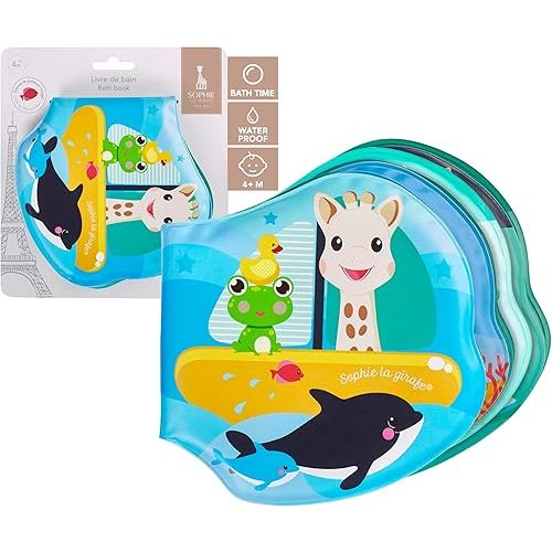Sophie la girafe Bath Book | Soft, Fun & Easy to Grasp | 8 Playful & Colorful Pages