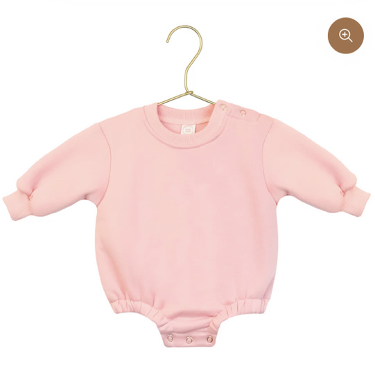 Sweatshirt Romper - Bubblegum, 6-12 Months