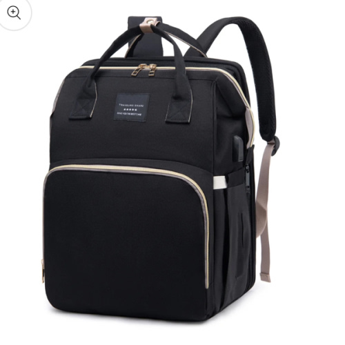 Black Teeny Traveler ™ - Diaper Bag | WackyVenture