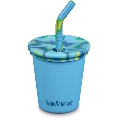 KLEAN KANTEEN Hawaiian Ocean Kid Cup with Straw Lid, 1 EA