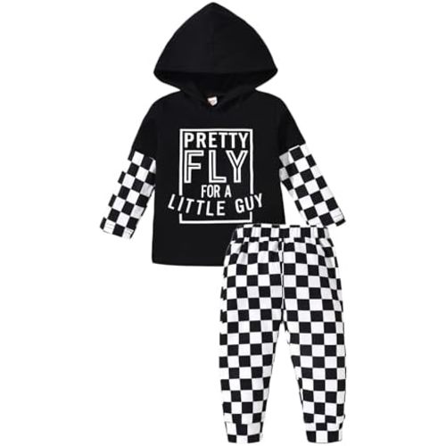 fioukiay Toddler Baby Boy Outfit Clothes LittLe Kids Long Sleeve Hoodie Sweatshirt Camouflage Pants Set Fall Winter Clothing