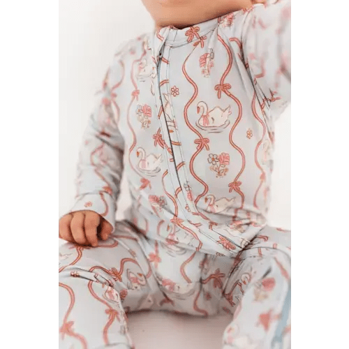 Blue Swan Zipper Romper – In my Jammers
