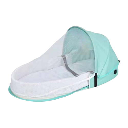 AOMPMSDX Baby Care Portable Bassinet For Baby Foldable Baby Bed Travel Sun Protection Net Breathable Sleeping Basket With Toys Mint Green One Size