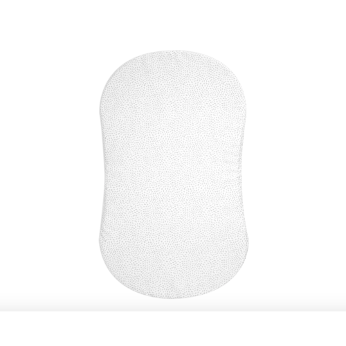 HALO - BassiNest Fitted Sheet 100% Cotton | Pebble - white