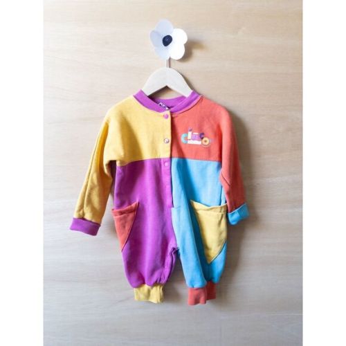 Vintage Circo Starburst Colorblock Romper‎