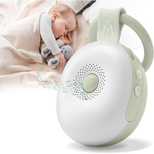Mavogel White Noise Machine - Portable Sound Machine for Baby Essentials, Rechargeable White Noise Machine Soothe Infant Boys & Girls Sleeping with Lights, Memory, Timer, Newborn essentials must haves