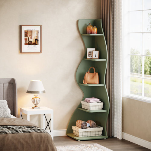 Millwood Pines Arhab Corner Bookcase & Reviews | Wayfair