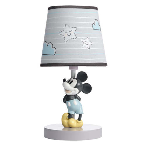 Disney Baby Moonlight Mickey Mouse Lamp with Shade & Bulb - Gray – Lambs & Ivy