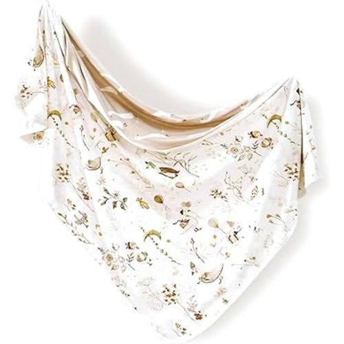 GRSSDER Baby Blankets Super Soft Jersey Knit Reversible Swaddle Blanket for Baby Girls and Boys, Stretchy Breathable Receiving Blankets 34 x 44 Extra Large, Cute Duck