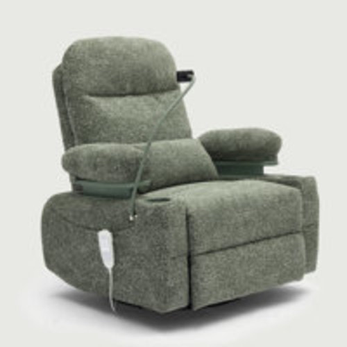 MAMAZING Electric Power Adjustable Armrests Swivel Rocking Chair Reclining Glider With Usb Charge And Phone Holder | Wayfair