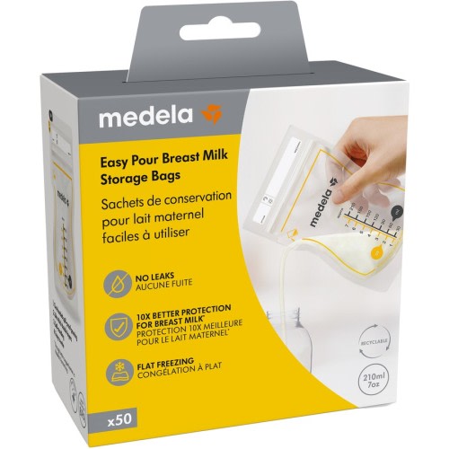 Medela Easy Pour Breast Milk Storage Bags 50 Pieces