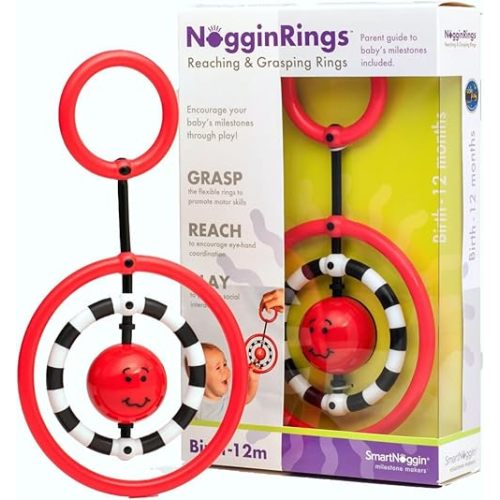 NogginRings Reaching and Grasping Rings Toy for Baby Developmental Milestones