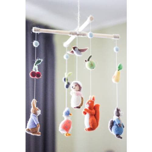 Beatrix Potter Baby Mobile, Baby Mobile Woodland, Baby Crib Mobile, Peter Rabbit Mobile, Cot Mobile, Baby Shower Gift
