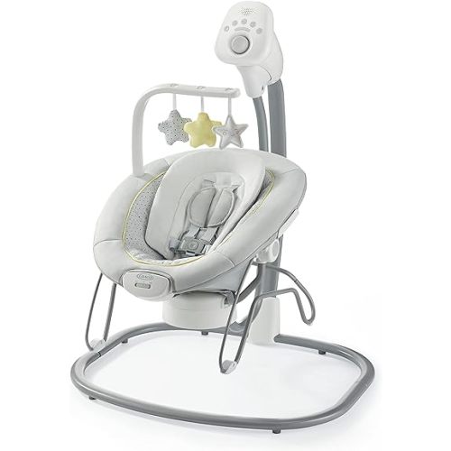 Graco Sway2Me Portable Baby Swing and Bouncer Seat with Music, Sounds, and Adjustable Settings, Watson Collection