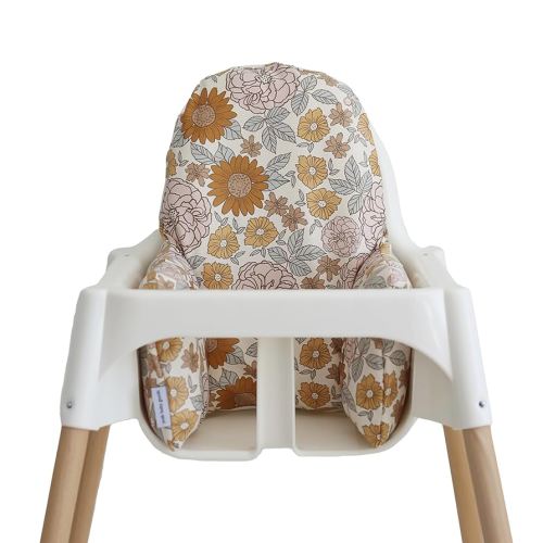 Yeah Baby Goods Wipeable IKEA Antilop Highchair Cushion Cover (Golden Girl) - Soft, Waterproof Baby High Chair Cover