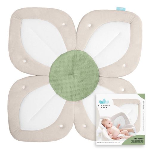 Blooming Bath Lotus Baby Bath Cushion - Cream/olive