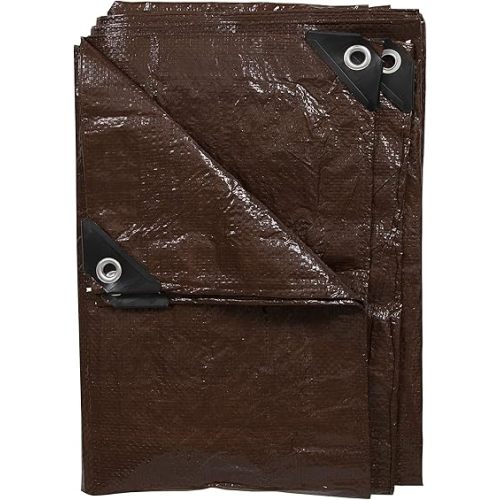Stansport Light-Duty Rip-Stop Tarp 8' x 10' - Brown (U-810)