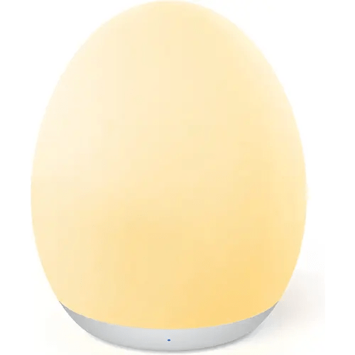 JolyWell Night Light for Kids, Baby Night Light with 7 Colors Changing Mode & Stepless Dimming, Nursery Night Light BPA Free,Rechargeable Egg Night Light for Breastfeeding 1h Timer & Touch Control