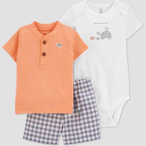 Baby Boys' Turtle Top & Bottom Set - Just One You® made by carter's Orange