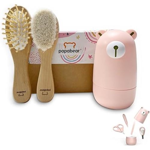 Baby Nail Clippers Set with Cute Case, Infant Fingernail and Toenail File Kit for Newborn Manicure and Pedicure, New Mom Grooming Gift