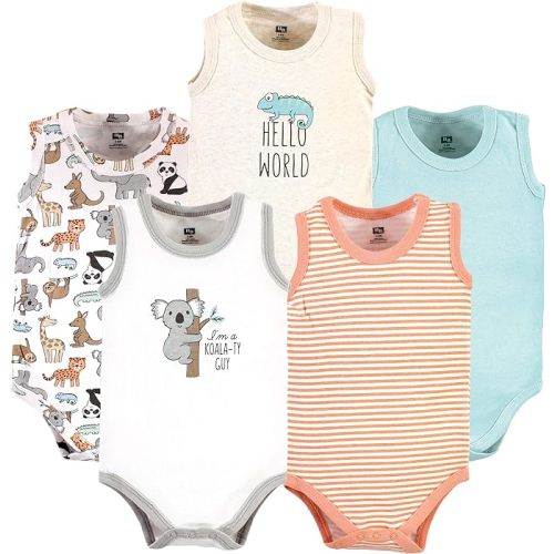 Hudson Baby Unisex Baby Cotton Sleeveless Bodysuits
