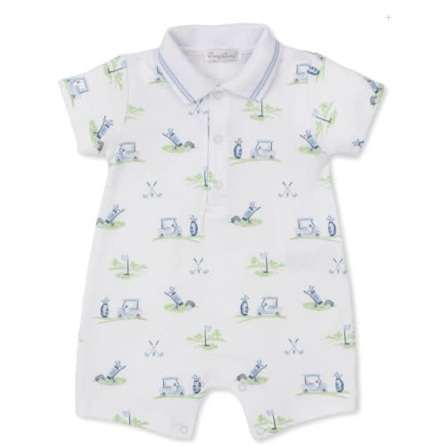 Kissy Kissy Fairway Foursome Blue Short Playsuit
